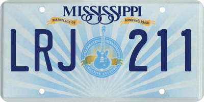 MS license plate LRJ211