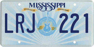MS license plate LRJ221