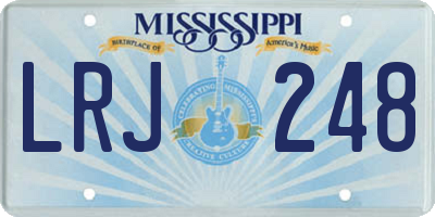 MS license plate LRJ248