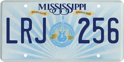 MS license plate LRJ256