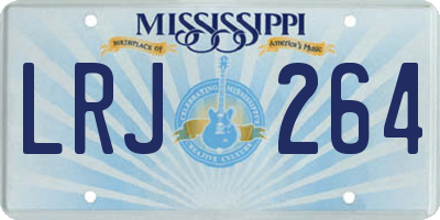 MS license plate LRJ264