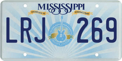 MS license plate LRJ269