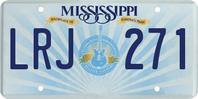 MS license plate LRJ271