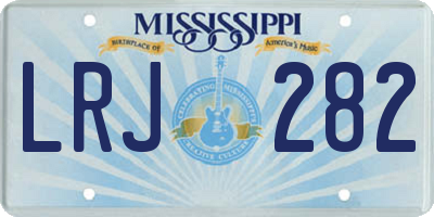 MS license plate LRJ282