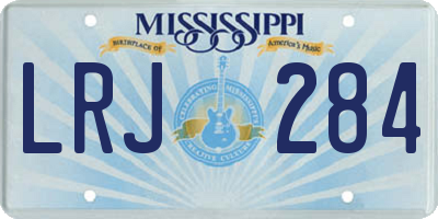 MS license plate LRJ284