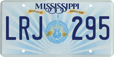 MS license plate LRJ295