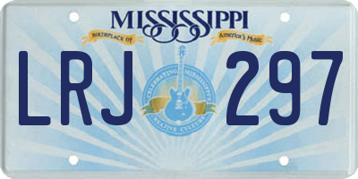 MS license plate LRJ297