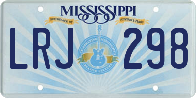 MS license plate LRJ298