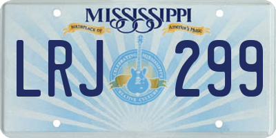 MS license plate LRJ299