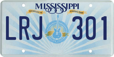 MS license plate LRJ301