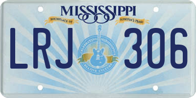 MS license plate LRJ306