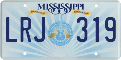 MS license plate LRJ319