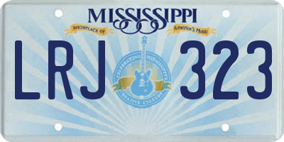 MS license plate LRJ323