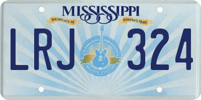 MS license plate LRJ324