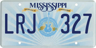 MS license plate LRJ327