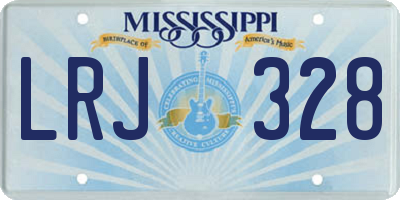 MS license plate LRJ328
