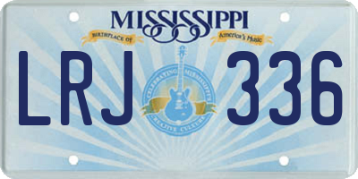 MS license plate LRJ336