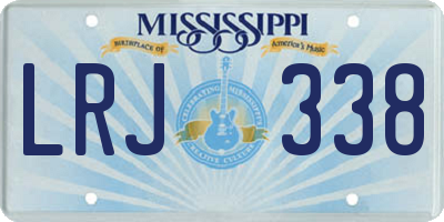 MS license plate LRJ338