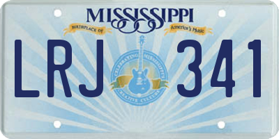 MS license plate LRJ341