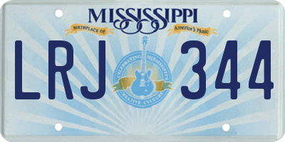 MS license plate LRJ344