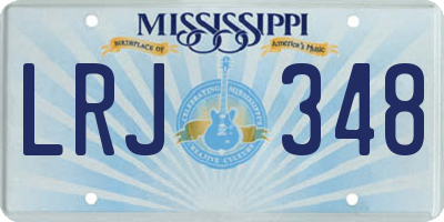 MS license plate LRJ348