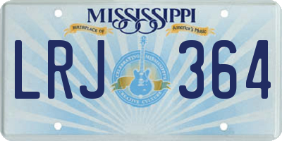 MS license plate LRJ364