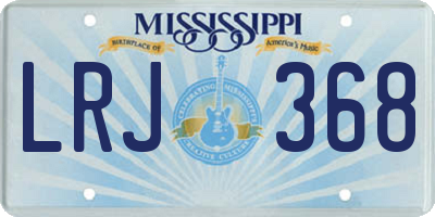 MS license plate LRJ368