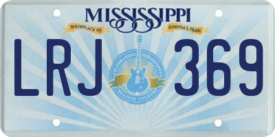 MS license plate LRJ369