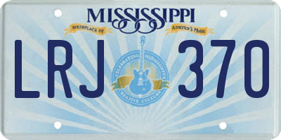 MS license plate LRJ370