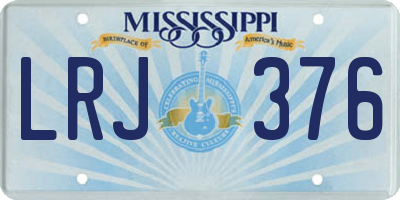MS license plate LRJ376