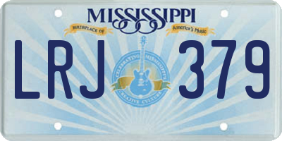 MS license plate LRJ379