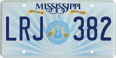 MS license plate LRJ382