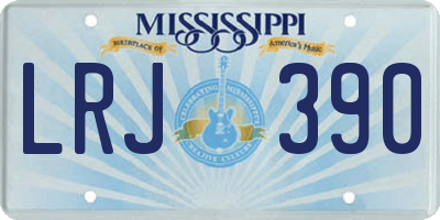 MS license plate LRJ390