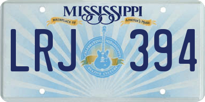MS license plate LRJ394