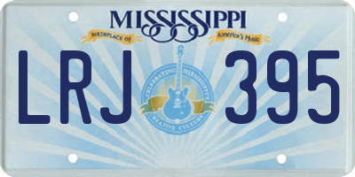 MS license plate LRJ395