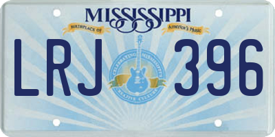 MS license plate LRJ396