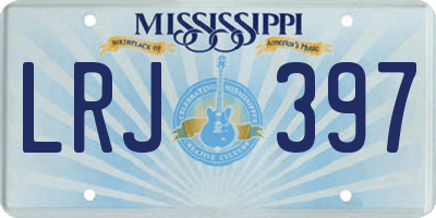 MS license plate LRJ397