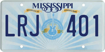 MS license plate LRJ401