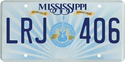 MS license plate LRJ406
