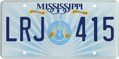MS license plate LRJ415