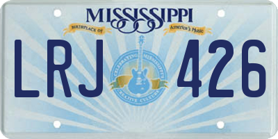 MS license plate LRJ426