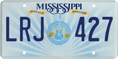 MS license plate LRJ427