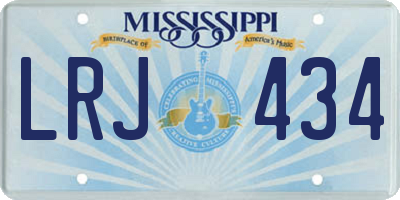 MS license plate LRJ434