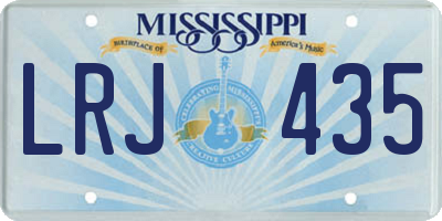 MS license plate LRJ435