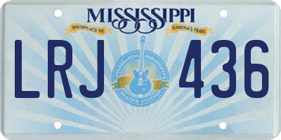 MS license plate LRJ436