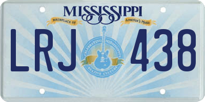 MS license plate LRJ438