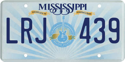 MS license plate LRJ439