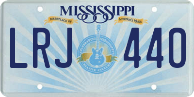 MS license plate LRJ440