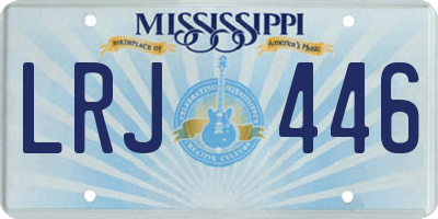 MS license plate LRJ446