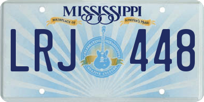 MS license plate LRJ448
